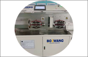Automatic cutting and stripping machine for new energy line